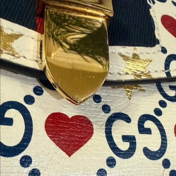 Gucci Limited Edition Leather Sylvie Valentines Day Wallet w/After Market Chain - Picture 14 of 14